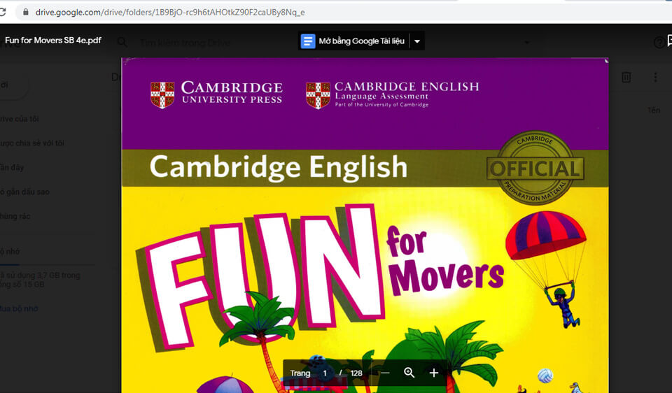 Trang tài liệu ôn luyện chứng chỉ cambridge movers